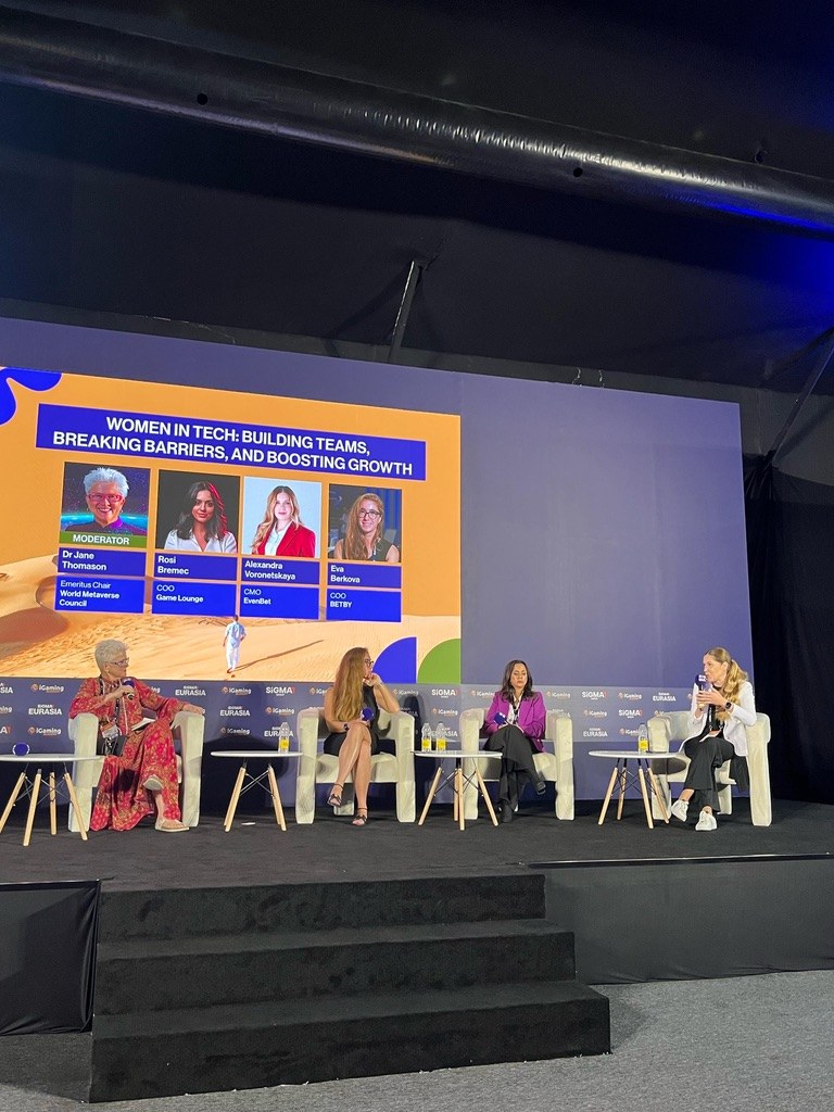 Rosi Bremec on the Women in Tech panel at SiGMA Eurasia